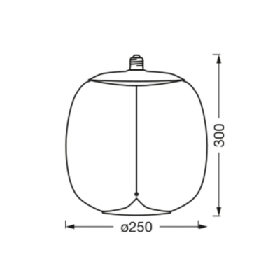 Llambë dekorative LED Osram Vintage 1906 Big Oval, E27, 2700K, ngjyrë amber