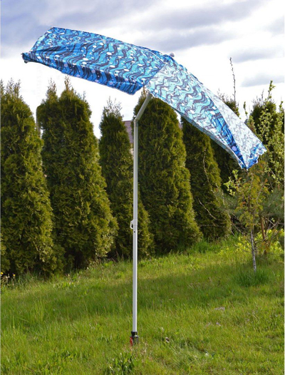 Çadër plazhi Saska Garden, 180cm, mbrojtje UV50, blu deti