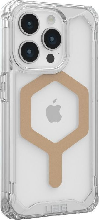 Mbulesë UAG Plyo MagSafe për iPhone 15 Pro, transparente, Ice Gold