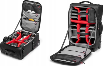Çantë fotografike me rrota Manfrotto Reloader Air 55 PL, për DSLR dhe kamera video, e zezë