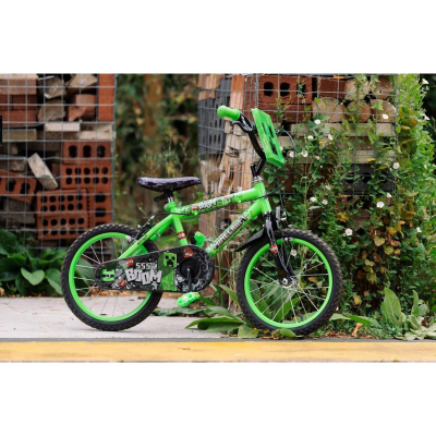 Детски велосипед Huffy Minecraft, 16", помошни тркала, зелен