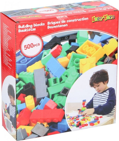 Blloqe ndërtimi EDDY Toys Building Blocks, 500 copa, shumëngjyrëshe