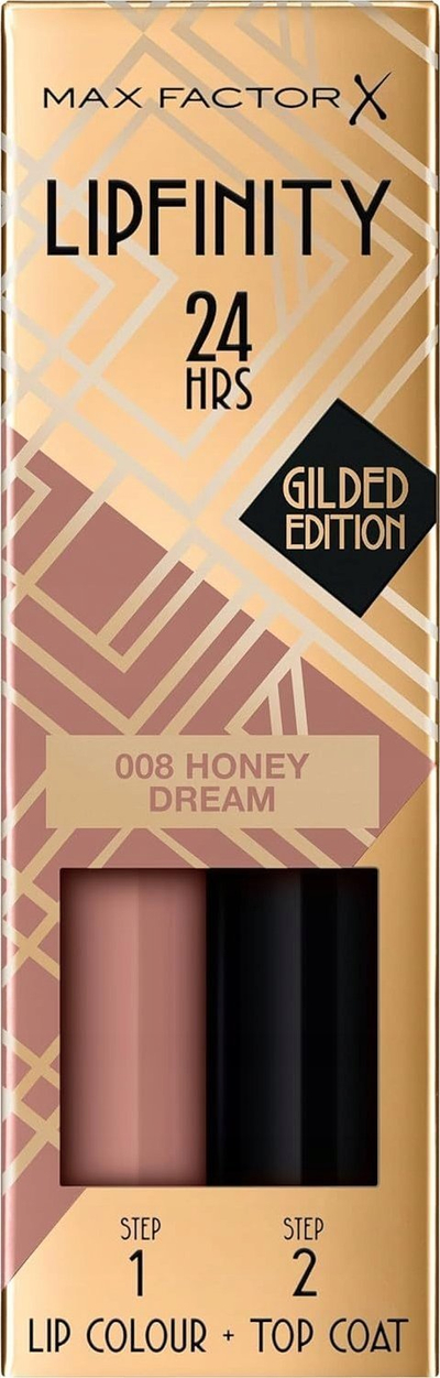 Buzëkuq Max Factor Lipfinity 24H Golden Edition 008 Honey Dream, 4.2g, që rri gjatë, nude