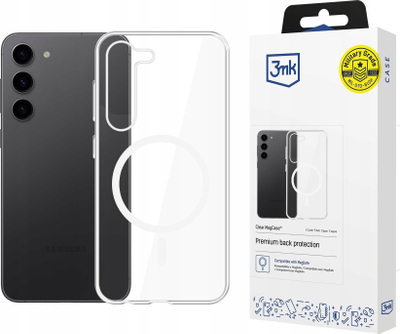 Mbrojtëse telefoni 3MK Clear MagCase për Samsung Galaxy S24, MagSafe, transparente
