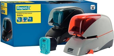 Kapëse për fleta Stapler Rapid Electric Supreme 5080e 20993411, 80 fleta, e argjendtë