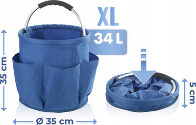 Organizues veglash Maximex kovë tekstili, 34L, palosës, blu