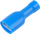 Konektor female i sheshtë i izoluar 6.6mm, set 10 copë, blu