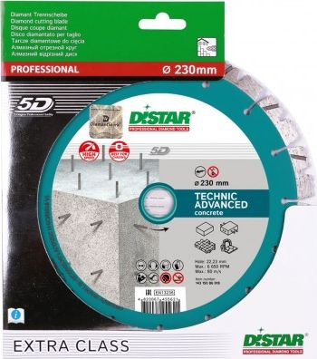 Disk me diamant për prerje Distar Technic Advanced, beton, 230mm