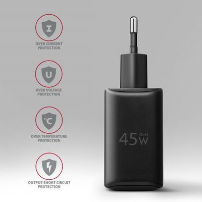 Karikues muri Axagon ACU-PQ45, 45W, 2 porta USB QC3.0 PD, i zi