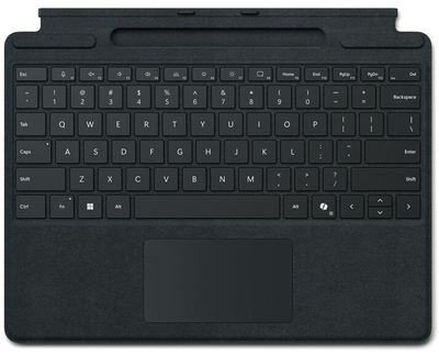 Tastierë Microsoft Surface Pro Keyboard for Business, AZERTY FR, me mbajtëse për stilolaps, e zezë
