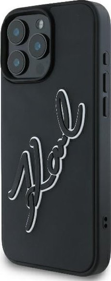 Kapak telefoni Karl Lagerfeld KLHCP16L3DRKSDLK, për iPhone 16 Pro 6.3", hardcase 3D, i zi