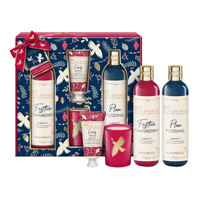 Set për femra Baylis & Harding Winter Wonderland, krem dushi 250 ml + shkumë për vaskë 250 ml + krem duarsh 30 ml + qiri aromatik 60 g