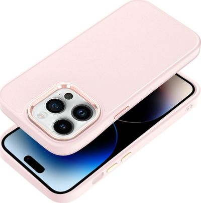 Kapak FRAME për iPhone 14 Pro, TPU, me mbrojtje kamerash, rozë e hapur