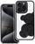 Mbulesë telefoni Teddy Bear Pattern për iPhone 8, PU TPU, transparente