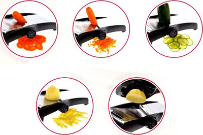 Prerëse perimesh KingHoff Mandoline KH-1112, tehe inoksi, plastike, e bardhë