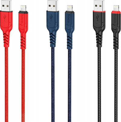 Kabllo USB Hoco X59, USB A me Lightning, 3m, 2.4A, e zezë