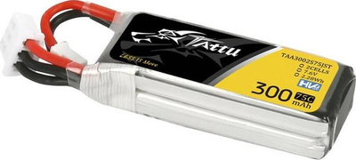 Bateri LiPo Gens Ace Tattu 300mAh 7.6V 75C 2S, për dronë