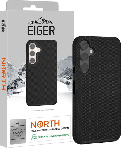 Mbrojtëse telefoni Eiger North për Samsung Galaxy S24+, e fortë, e zezë