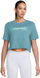 Bluzë sportive Nike Pro Crop për femra, e shkurtër, e kaltër