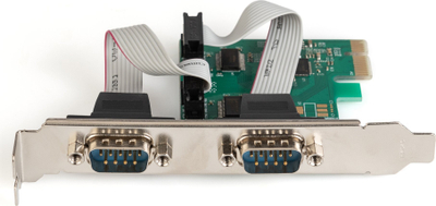 Kartë kontrolli Digitus PCIe COM, 2x RS-232, low profile