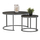 Set 2 tavolina për kafe (HM8763.13), zezë