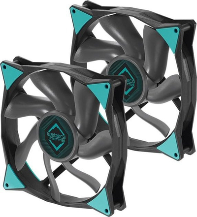 Ventilatorë për kasë kompjuteri Iceberg Thermal IceGALE, 140 mm, set me 2 copë, të zinj