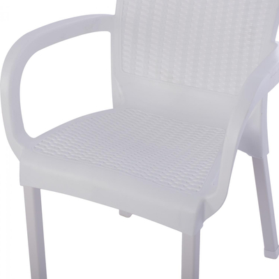 Kolltuk polipropileni ratan + këmbë alu 60×60×82 cm (HM5591.01)