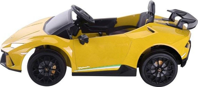 Makina elektrike për kalamaj Lamborghini Huracan, 12V, me telekomandë 2.4G, e verdhë