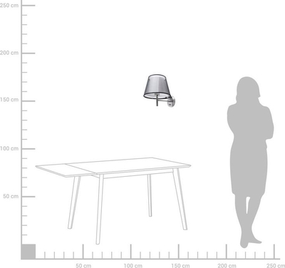 Lampë murale Beliani Columbia, metal, 28 cm, gri argjendi