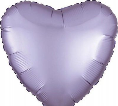 Balon folie Silk Lustre Heart, formë zemre, pastel, lejla