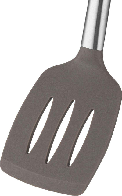 Shpatull e shpuar kuzhine Florina Lava, silikon, 33 cm, gri