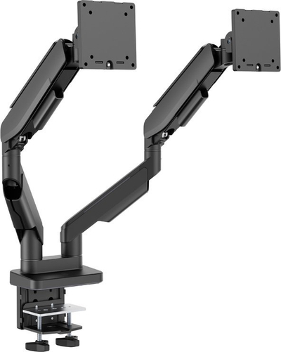 Двоен држач за монитор LC-Power LC-EQ-A34B-D, до 34\", монтирање на маса, црн