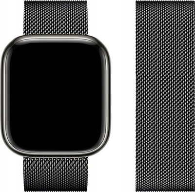 Rrip ore inteligjente Forcell F-Design, për Apple Watch 42-49mm, çelik inox, i zi