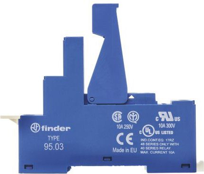 Bazë releje Finder 95.03SPA, për seri 40.31, montim në shinë DIN 35mm, me vida