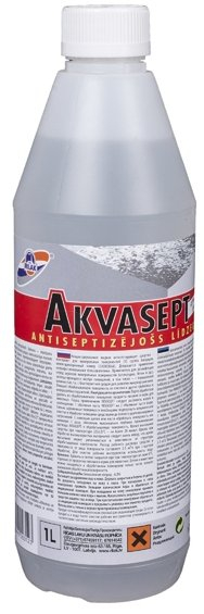 Антисептичен раствор за бетон Akvasept, 1L, за ѕидови и темели, проѕирен