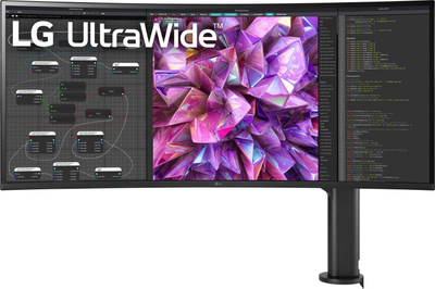 Monitor LG 38WQ88C W, 37.5", UWQHD+, i zi me të bardhë
