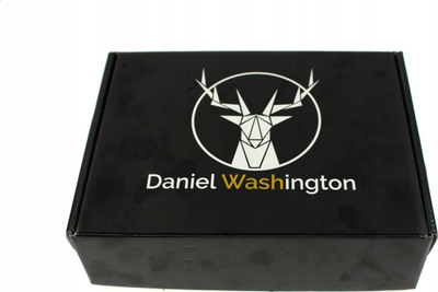 Set për pastrim lëkure Daniel Washington Leather, clean edhe protect, me furça edhe peshqir mikrofiber, i zi