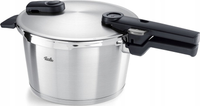 Tenxhere me presion Fissler Vitaquick Premium, 4.8 qt, çelik inox, ngjyrë argjendi