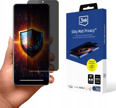 Foli mbrojtëse 3MK Silky Matt Privacy për Samsung Galaxy S20+ 5G, antiblic, privatësi, transparente