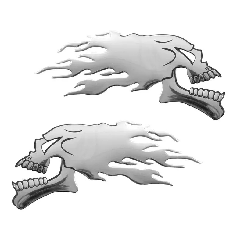 Shenja Dekoruese Skull Flames 3d
