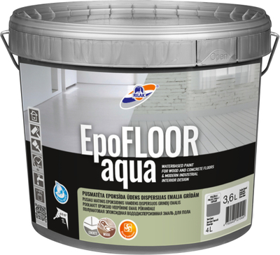 Bojë epokside për dysheme Rilak EPOFLOOR AQUA, bazë A, 3.6L