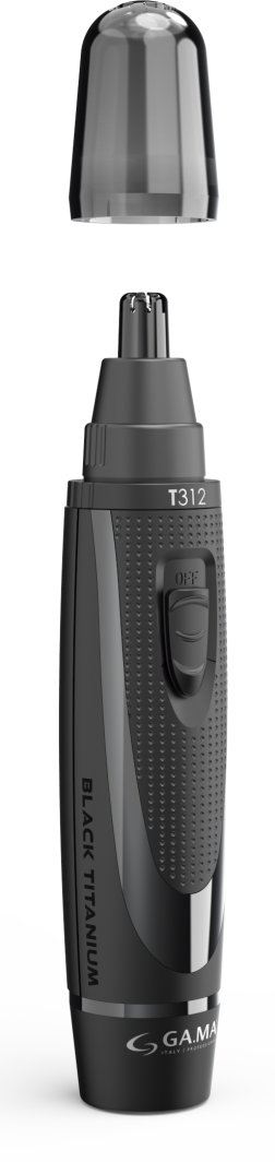Set qethëse mjekre dhe flokësh GAMA Black Titanium Tweezer Set T744, pa kabllo, trimer për hundë dhe veshë, i zi
