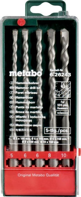 Set stërvitjesh betoni Metabo 626243000, SDS plus, 5 copa, gri