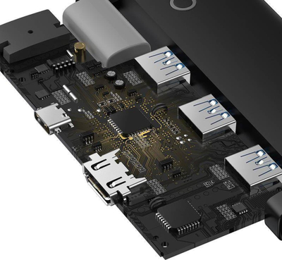 USB Ц хаб Baseus Lite Series 5 порти, ХДМИ 4K, ПД 100W, црн