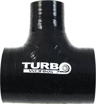 Lidhës silikoni TurboWorks T-Piece, 51mm, 9mm, i zi