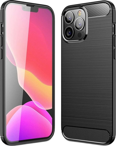 Këllëf telefoni për iPhone 14 Pro, pamje karbon, i zi