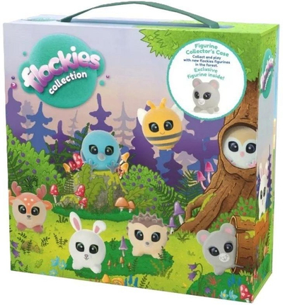 Set lodrash Flockies Music Collector Box, figurë miu Mila, Series 4, shumëngjyrëshe