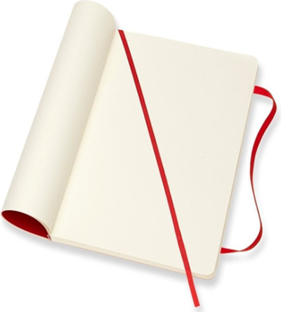 Fletore Moleskine Classic, 13x21 cm, faqe të bardha, e kuqe