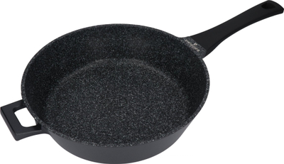 Tigan i thellë Zwieger Black Stone, 28cm, alumini i derdhur, i zi