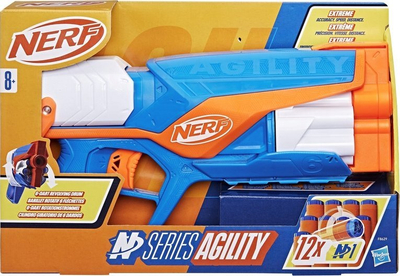 Lodër blaster Nerf N Series Agility, 12 darts shkumë, magazinë 6 darts, shumëngjyrësh